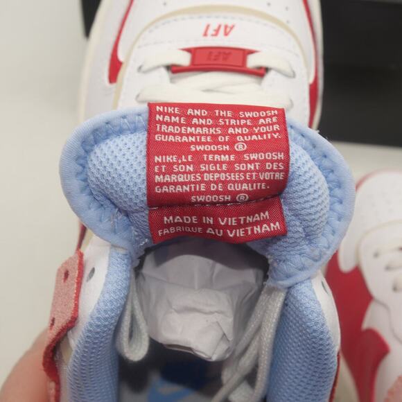 NEW Nike Women's 7 Air Force 1 Shadow Summit White University Red Sneakers Shoes - Picture 11 of 14